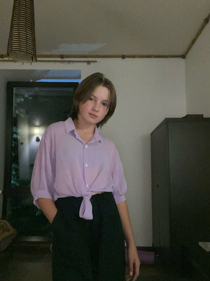 Women's Casual Chiffon Button-Up Shirt